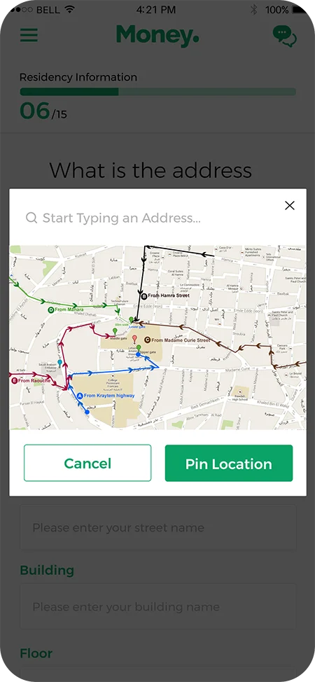 MoneyApp screen 5