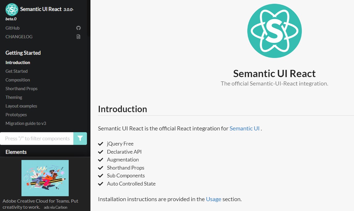 Semantic UI React